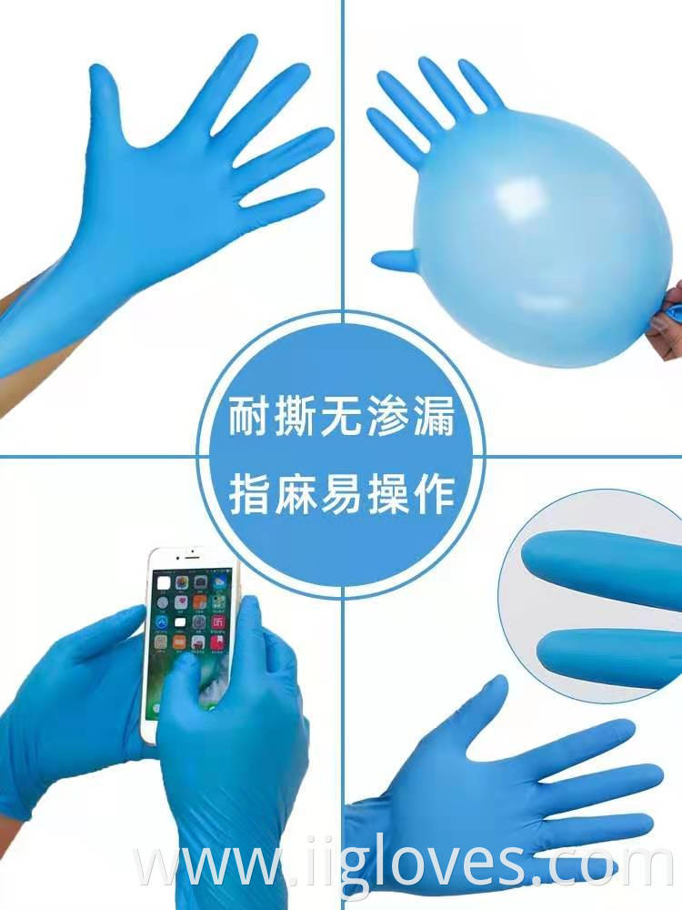 Disposable Blue Nitrile Examination Gloves Manufacturers safety Gloves Disposable Nitrile Gloves For Medical